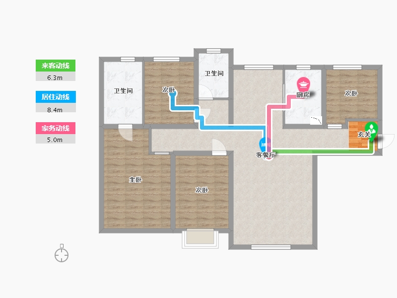 甘肃省-兰州市-天庆国际新城四期-112.80-户型库-动静线