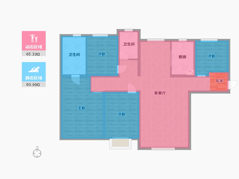 甘肃省-兰州市-天庆国际新城四期-112.80-户型库-动静分区