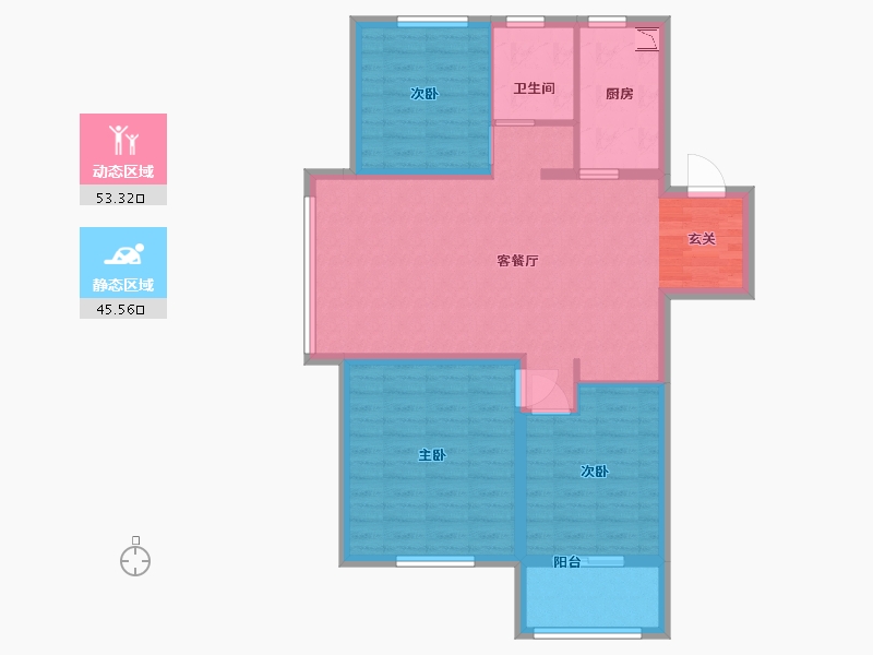 山东省-德州市-德达东建馨园-88.80-户型库-动静分区