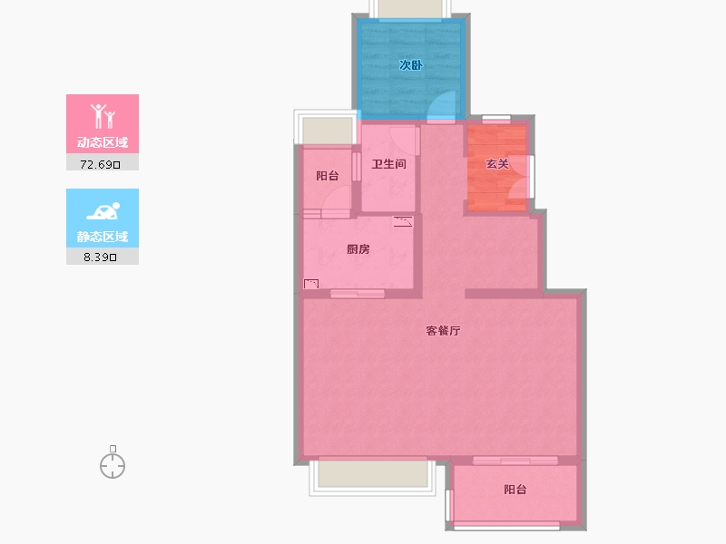 四川省-成都市-保利珑堂里院-72.45-户型库-动静分区