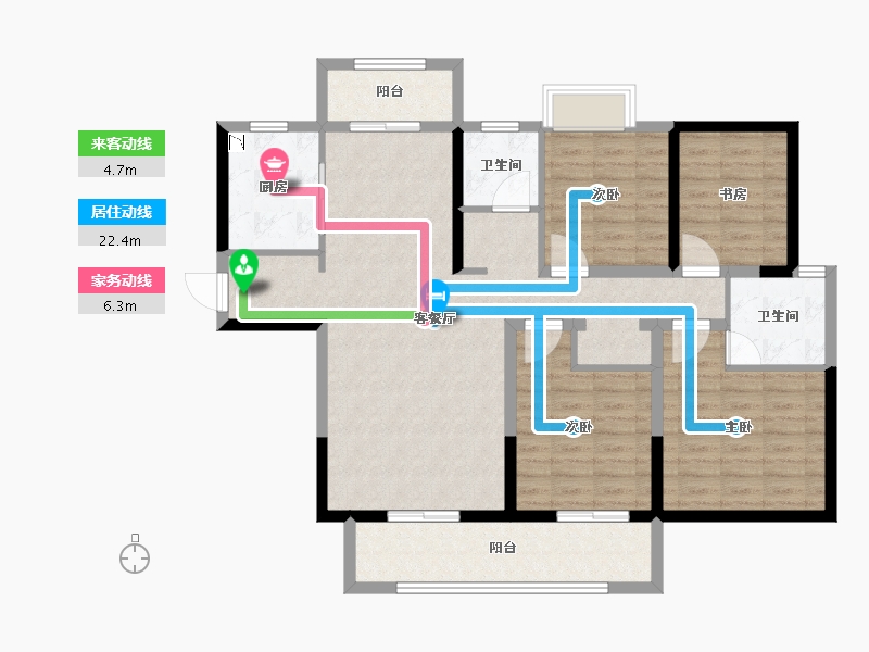 河南省-驻马店市-上海滩水岸国际花园-112.00-户型库-动静线