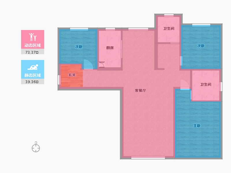 甘肃省-兰州市-天庆国际新城四期-100.81-户型库-动静分区