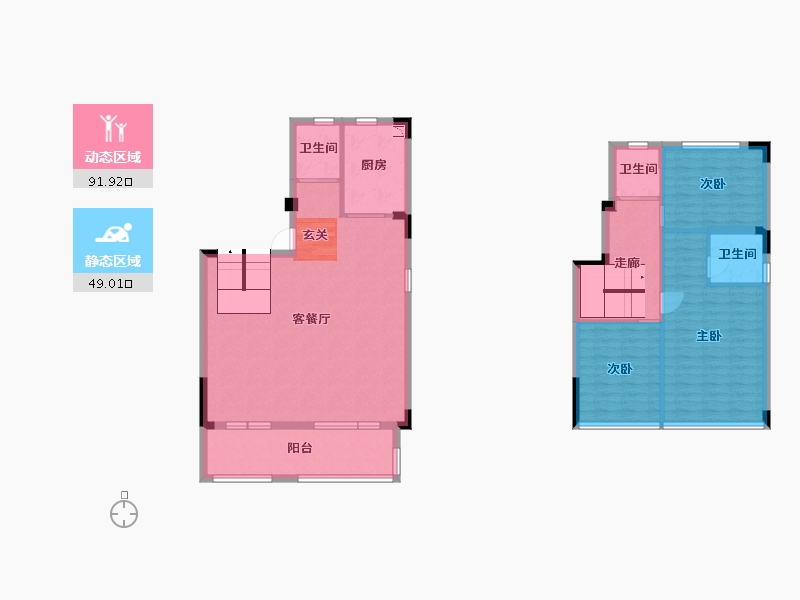 山东省-烟台市-碧桂园凤凰壹号院&凤凰中心-128.00-户型库-动静分区