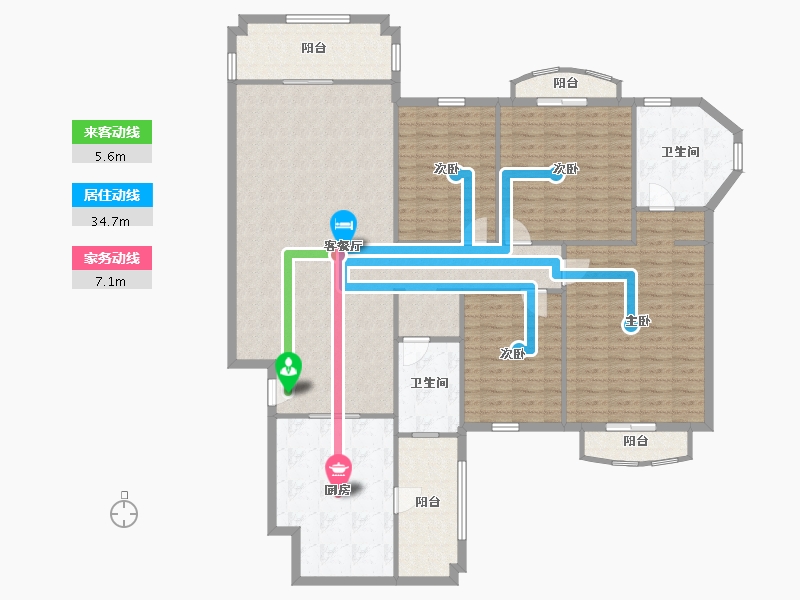 安徽省-合肥市-新加坡花园城-166.27-户型库-动静线