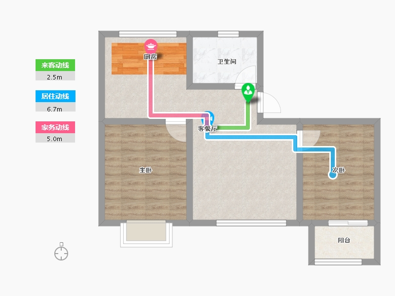 河北省-沧州市-合嘉 ・ 金域华城-62.40-户型库-动静线