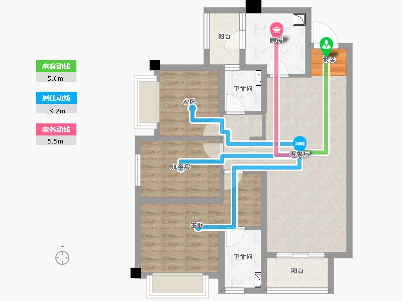 四川省-成都市-保利珑堂里院-78.58-户型库-动静线