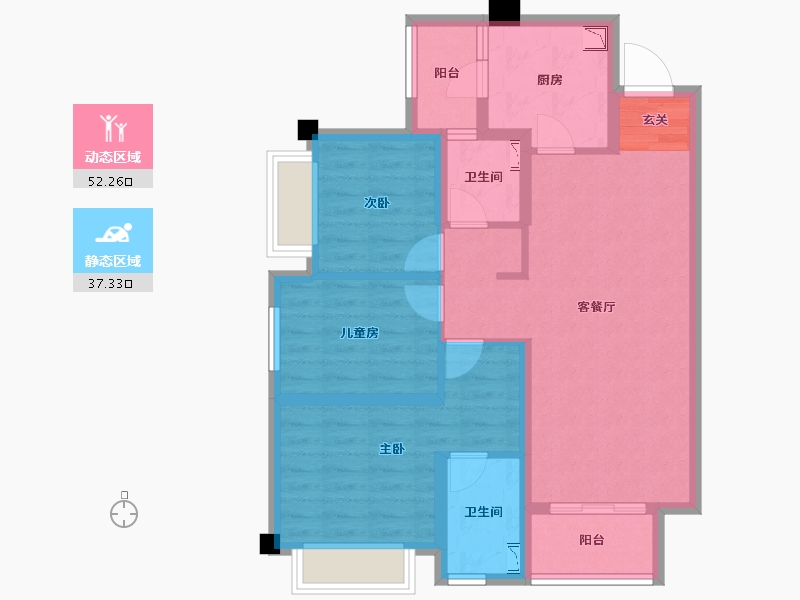 四川省-成都市-保利珑堂里院-78.58-户型库-动静分区