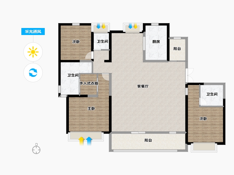 江苏省-盐城市-兴邦中央公园-180.00-户型库-采光通风