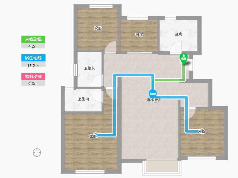 天津-天津市-中骏宸景湾-82.74-户型库-动静线