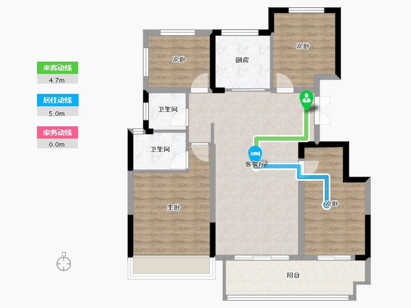 四川省-南充市-中梁壹号院-97.53-户型库-动静线