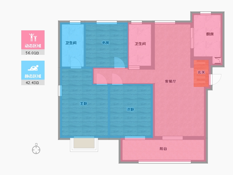 江西省-南昌市-美的新力公园天下-88.00-户型库-动静分区