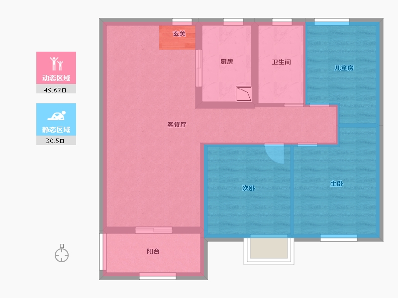 江西省-南昌市-美的新力公园天下-71.20-户型库-动静分区