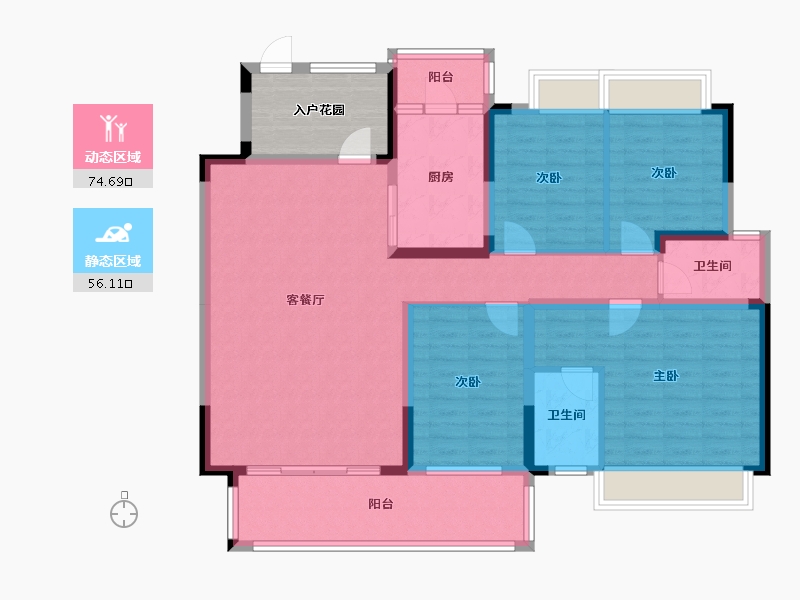 广西壮族自治区-南宁市-龙光天曜-124.13-户型库-动静分区