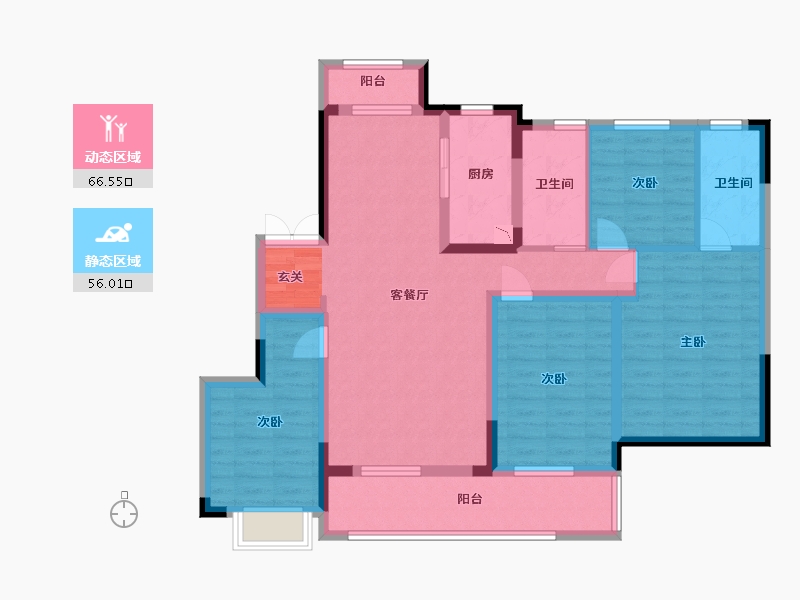 江西省-南昌市-融创红城投赣江府-108.81-户型库-动静分区