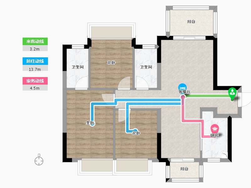 广西壮族自治区-南宁市-龙光天曜-77.63-户型库-动静线