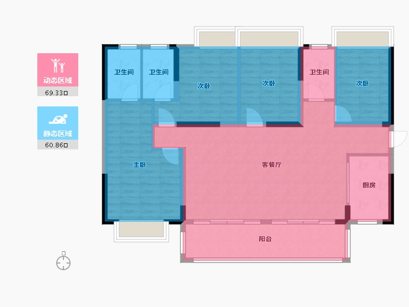 广西壮族自治区-南宁市-龙光天曜-118.05-户型库-动静分区