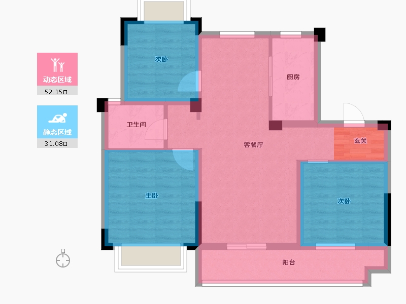 江西省-南昌市-南昌中大煌盛-73.60-户型库-动静分区