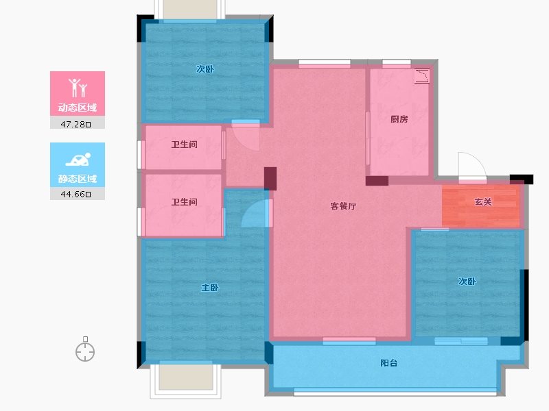 江西省-南昌市-南昌中大煌盛-81.60-户型库-动静分区