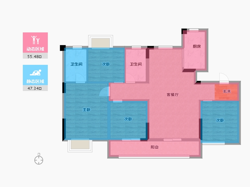 江西省-南昌市-南昌中大煌盛-91.20-户型库-动静分区