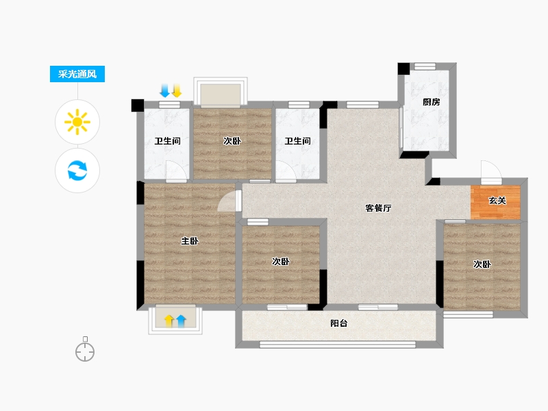 江西省-南昌市-南昌中大煌盛-91.20-户型库-采光通风