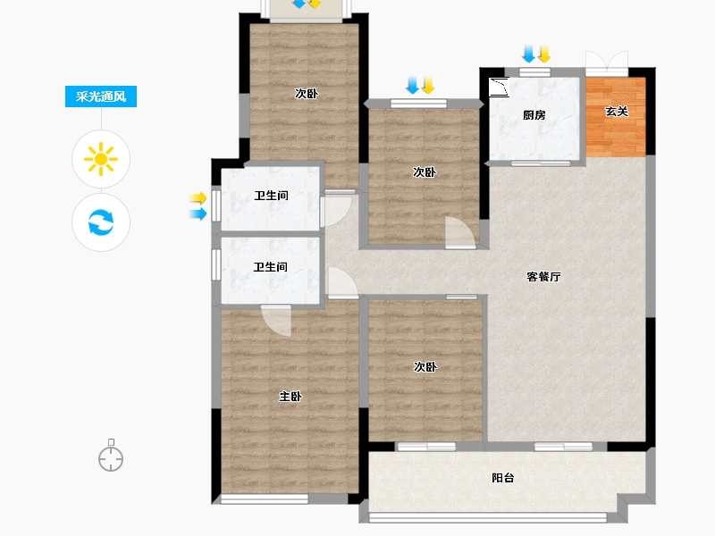 江西省-南昌市-南旅嘉福里-110.41-户型库-采光通风