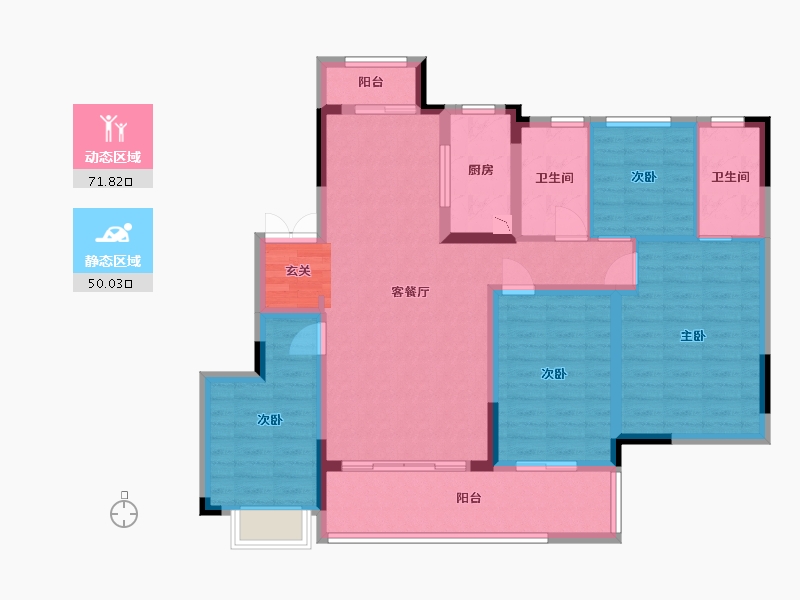 江西省-南昌市-融创红城投赣江府-108.79-户型库-动静分区