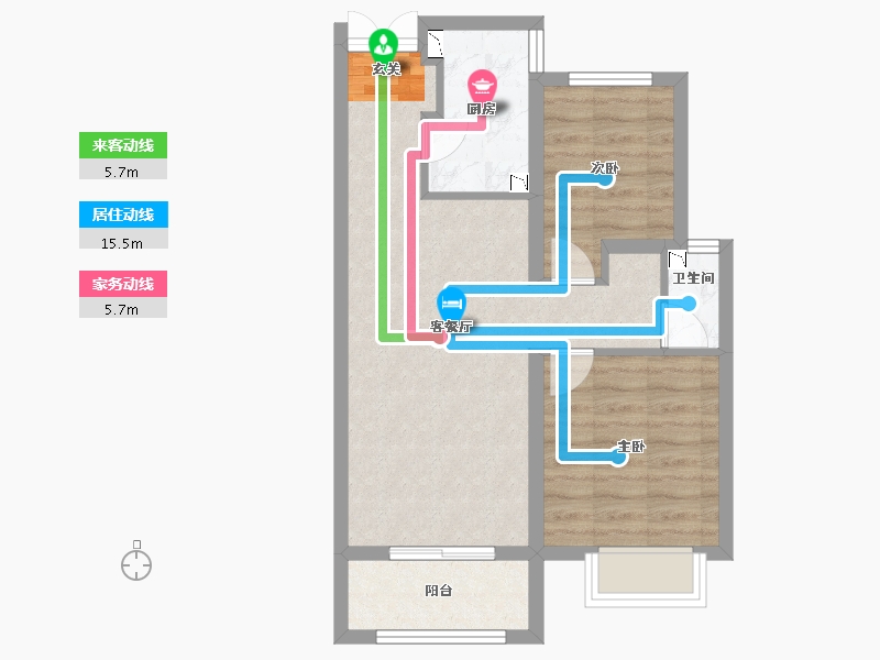 河北省-廊坊市-廊坊来康郡润德院-56.78-户型库-动静线