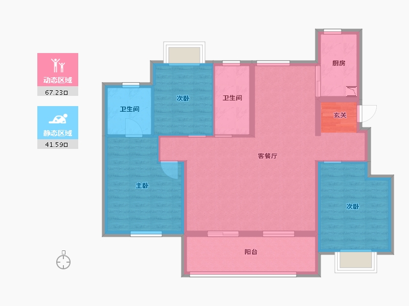 江西省-南昌市-美的新力公园天下-97.59-户型库-动静分区