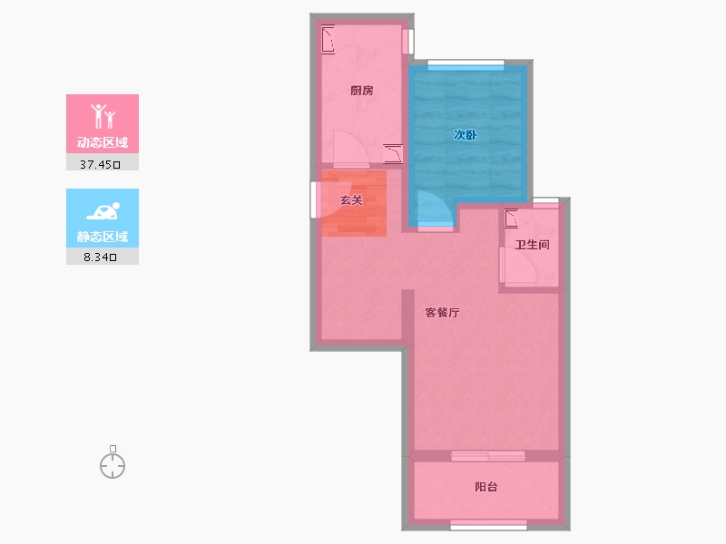 河北省-廊坊市-廊坊来康郡润德院-39.33-户型库-动静分区