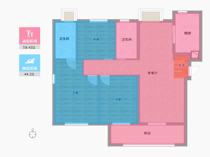 江西省-南昌市-美的新力公园天下-92.00-户型库-动静分区