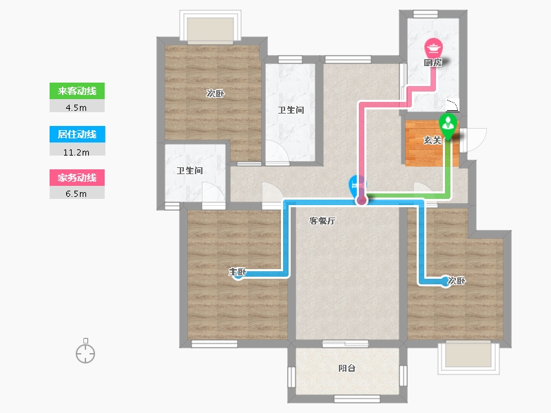 江西省-南昌市-美的新力公园天下-86.40-户型库-动静线