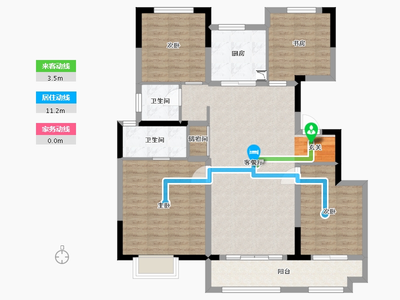 河南省-郑州市-金辉优步花园-102.40-户型库-动静线