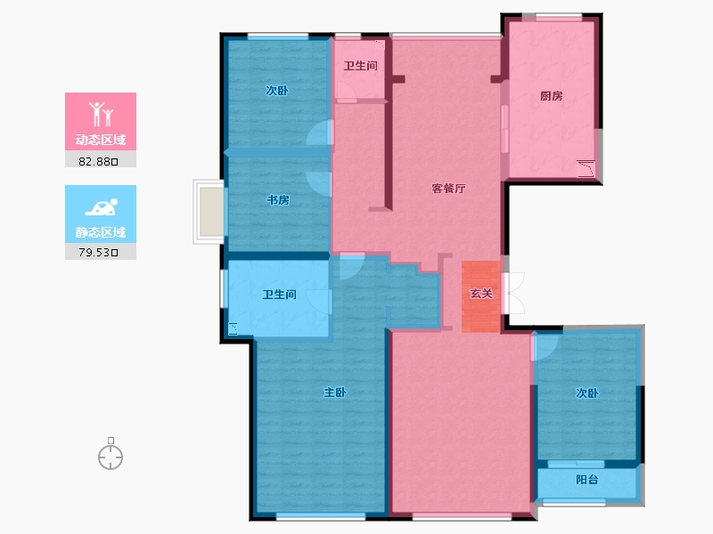 河北省-廊坊市-俪景嘉园-145.57-户型库-动静分区