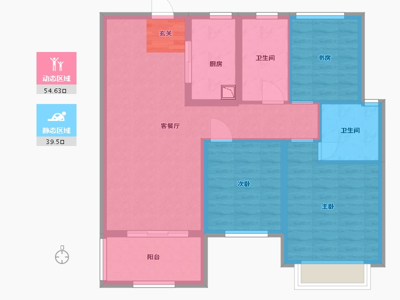 江西省-南昌市-美的新力公园天下-84.00-户型库-动静分区