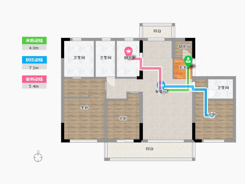 江西省-南昌市-融创玖玺台-116.80-户型库-动静线