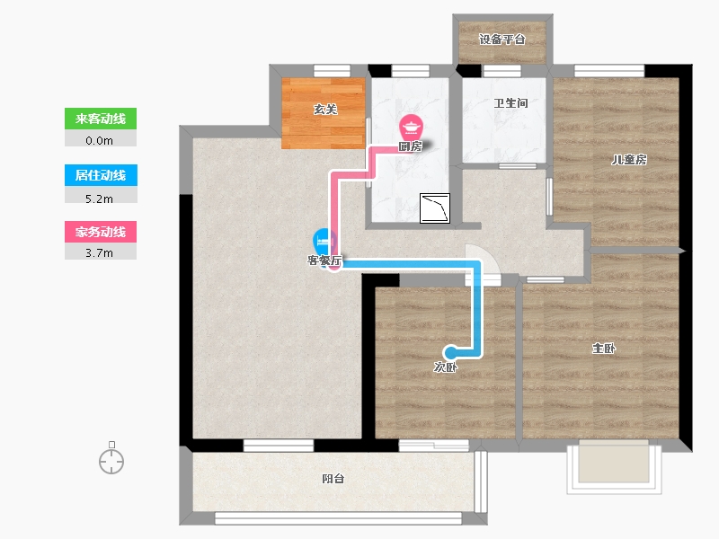 江西省-南昌市-新旅明樾府-71.20-户型库-动静线