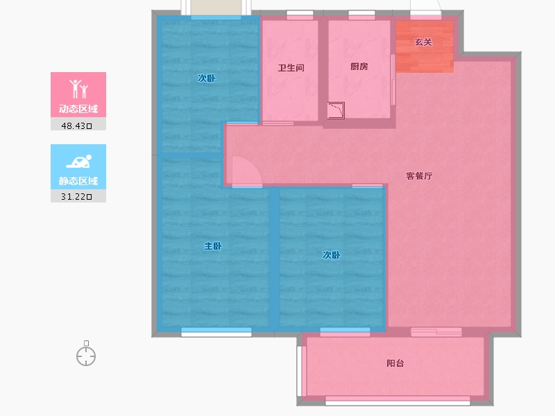 江西省-南昌市-力高君誉滨江-71.20-户型库-动静分区