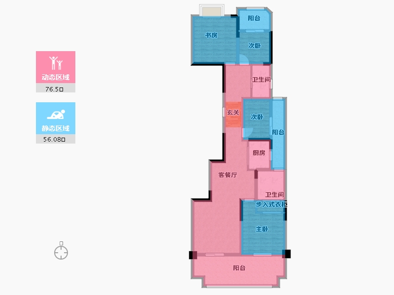 江西省-南昌市-华南城西站华府-116.81-户型库-动静分区