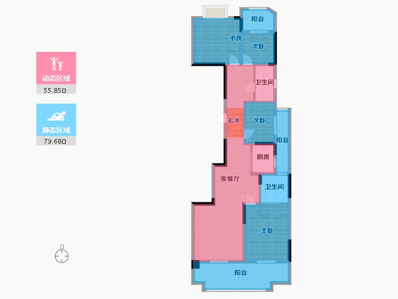 江西省-南昌市-华南城西站华府-119.90-户型库-动静分区