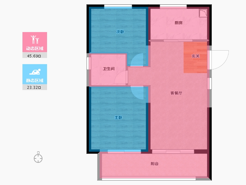 广西壮族自治区-北海市-北海新城吾悦广场-62.00-户型库-动静分区