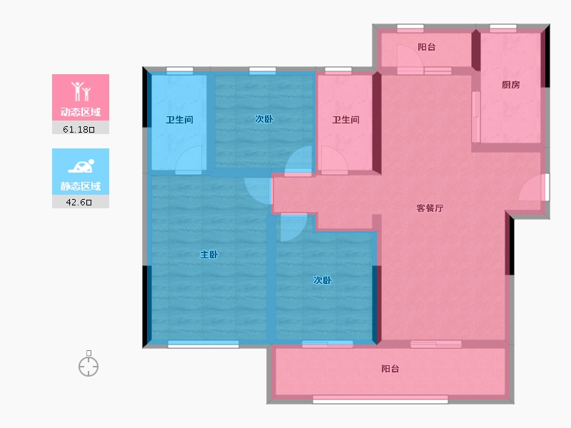 河南省-郑州市-世茂云境-92.01-户型库-动静分区