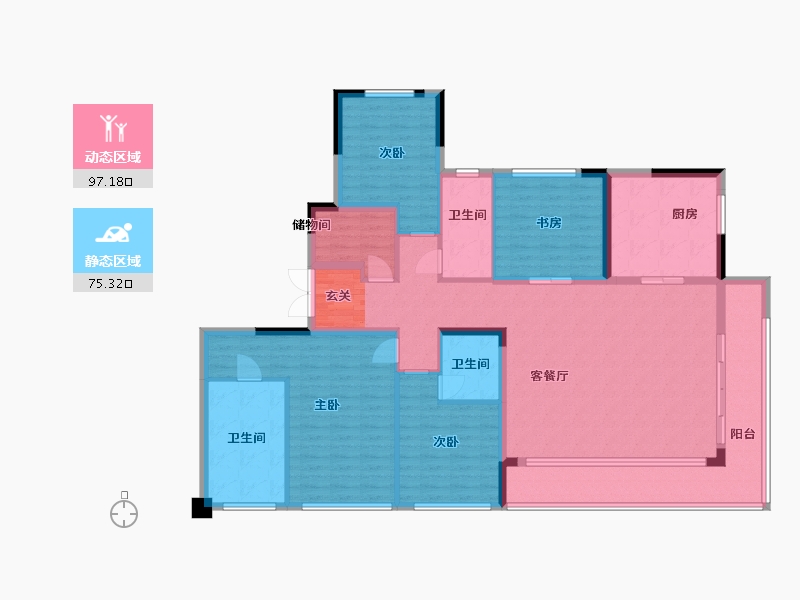 江西省-南昌市-融创玖玺台-156.78-户型库-动静分区