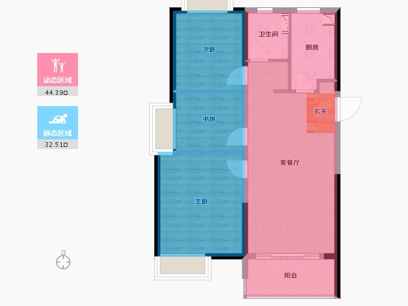 广西壮族自治区-北海市-北海新城吾悦广场-69.00-户型库-动静分区