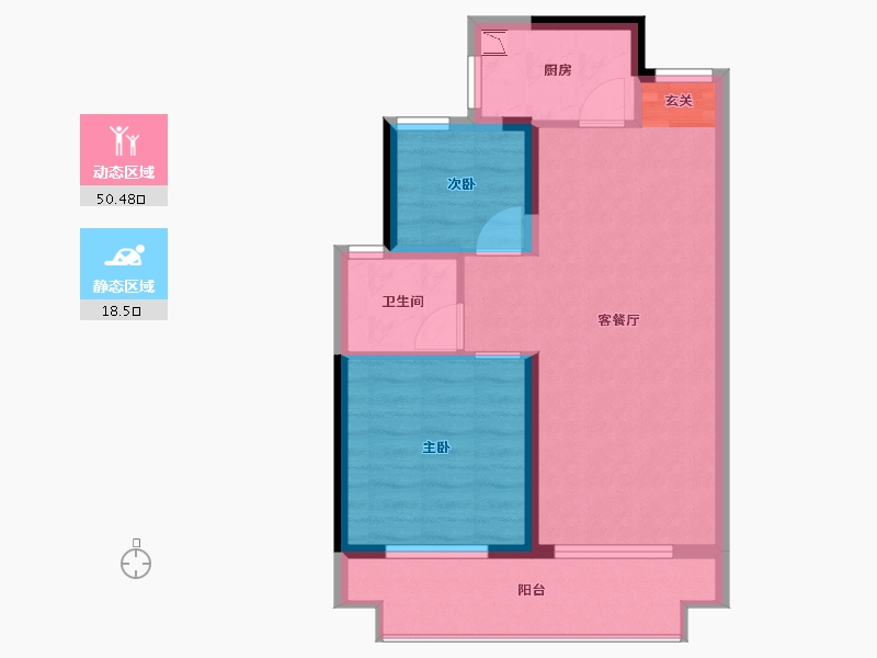 广西壮族自治区-北海市-北海新城吾悦广场-62.00-户型库-动静分区