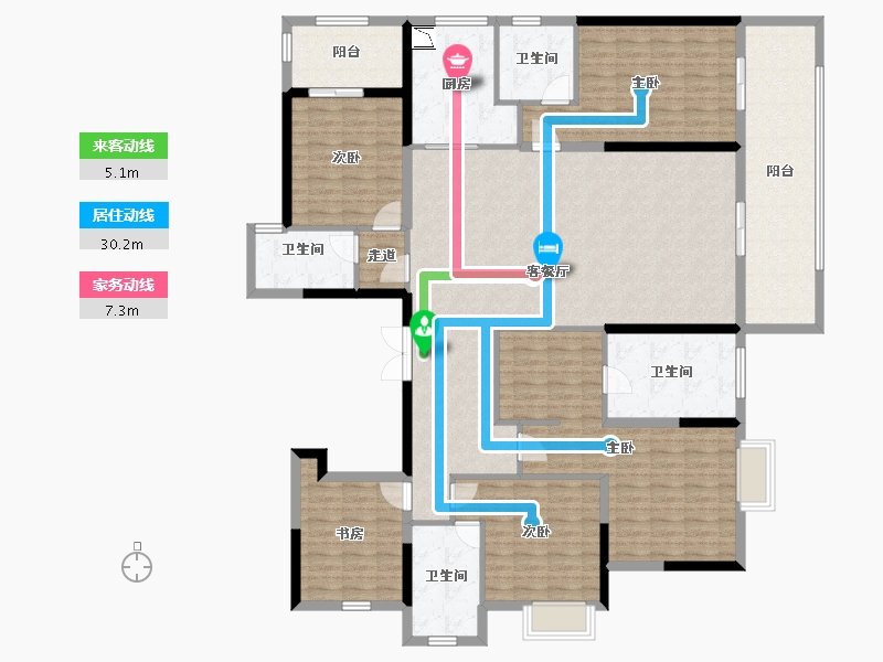 广西壮族自治区-南宁市-盛邦滨江府-187.62-户型库-动静线