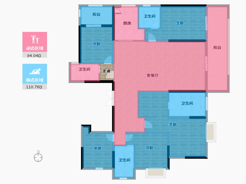 广西壮族自治区-南宁市-盛邦滨江府-187.62-户型库-动静分区