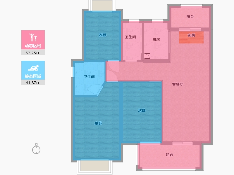 江西省-南昌市-力高君誉滨江-84.01-户型库-动静分区