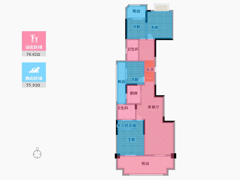 江西省-南昌市-华南城西站华府-116.58-户型库-动静分区