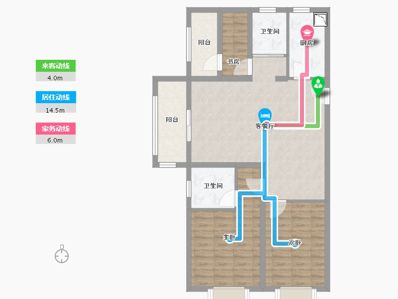 河南省-郑州市-碧桂园名门凤凰城-92.00-户型库-动静线