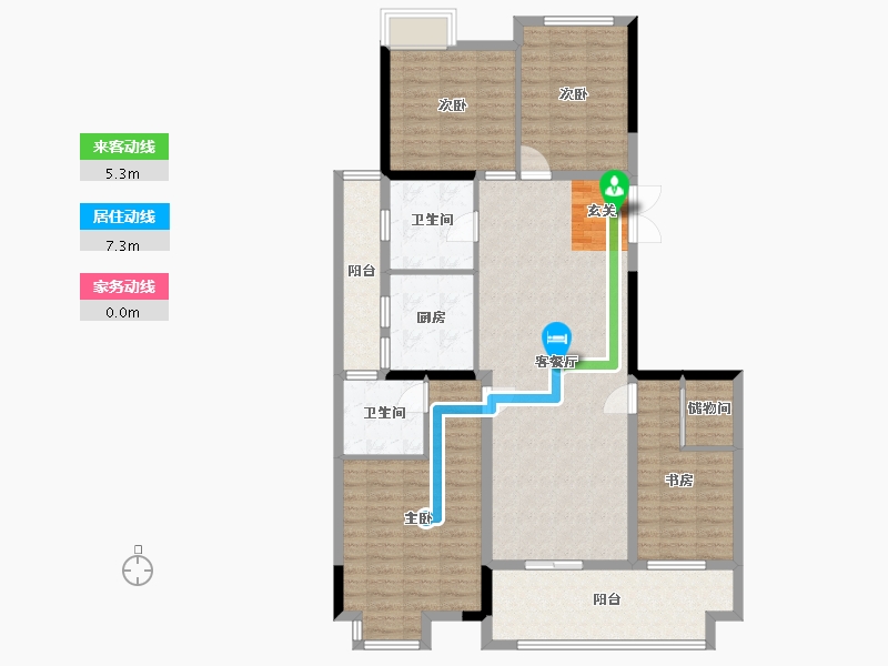 江西省-南昌市-华南城西站华府-120.80-户型库-动静线